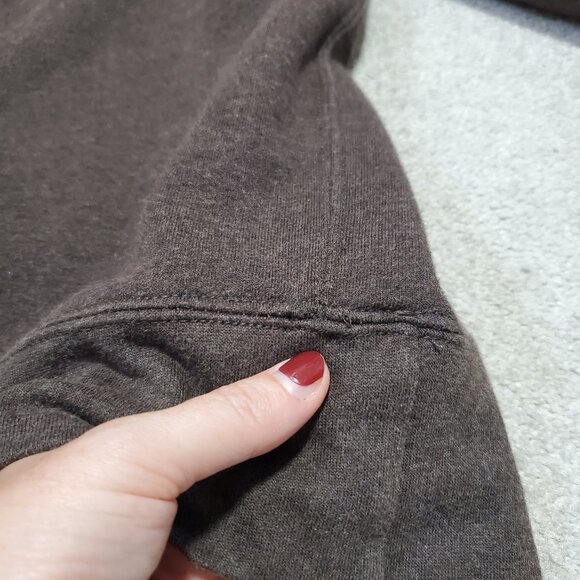 POLO RALPH LAUREN Shawl-Collar Pullover Sweatshirt Elbow Patch Brown Women's XL - Picture 13 of 13